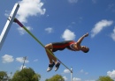 Athlete Completing High Jump Event