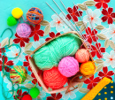 Multi-Colored Knitting Yarn